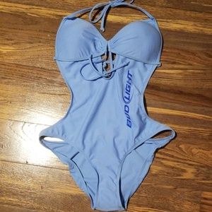Bud light one piece swim suit L